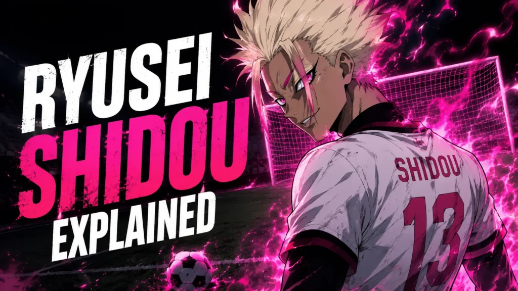 Ryusei Shidou character analysis showing his instinctive striker ego in Blue Lock.