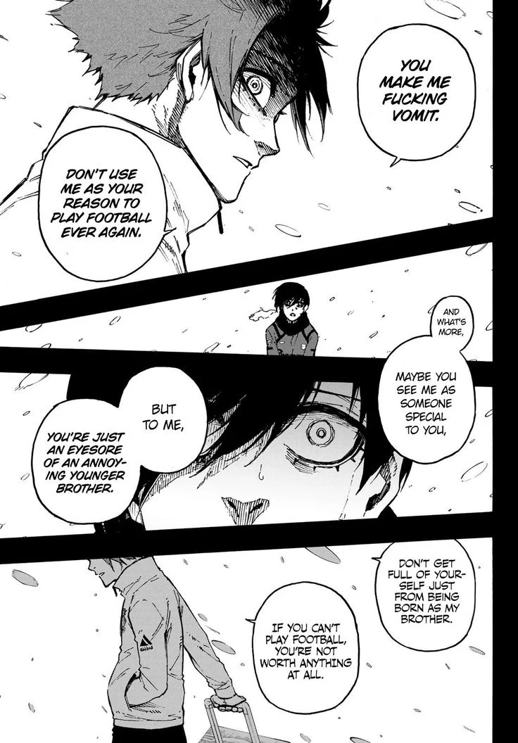Sae and Rin Itoshi rejection scene in Blue Lock chapter 125